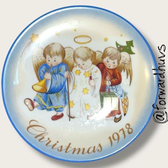 1978 Schmid “Heavenly Trio” Christmas Plate – Sister Berta Hummel – No Box - Picture 7 of 8
